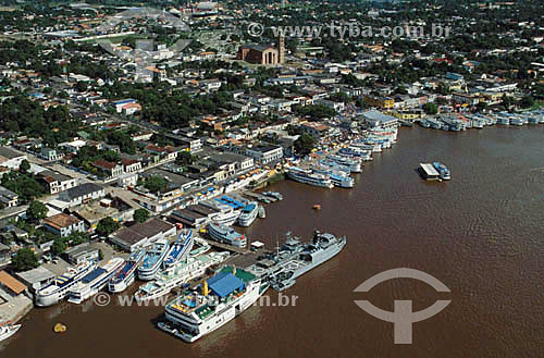  Aerial view of Parintins village - Amazonas state - Brazil 