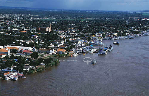  Aerial view of Parintins village - Amazonas state - Brazil 