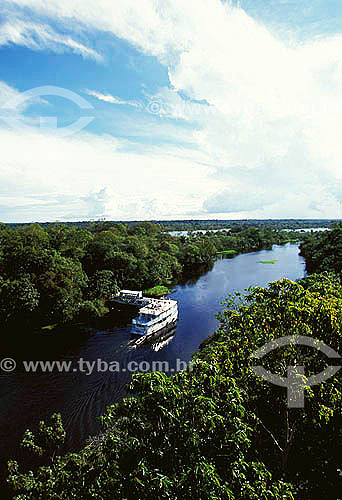  Boat in Rio Negro (Black River)  - Amazonas state - Amazonian - Brazil   April /1999 