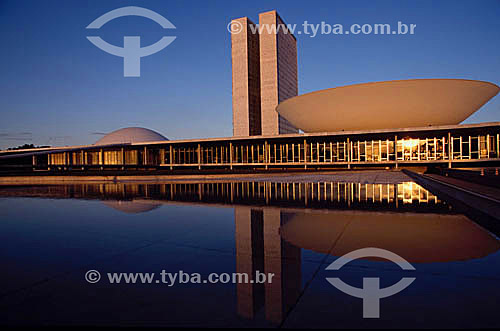  National Congress Building - Brasilia city* - Federal District - Brazil  *The city of Brasilia is World Patrimony for UNESCO since 12-11-1987. 