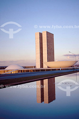   National Congress Building - Brasilia city* - Federal District - Brazil  *The city of Brasilia is World Patrimony for UNESCO since 12-11-1987. 