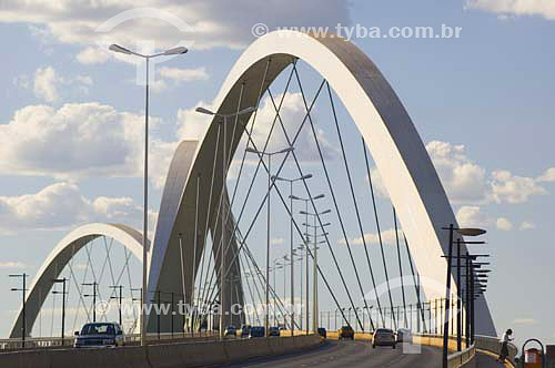  JK bridge over Paranoa Lake  - Brasilia city - Federal district - Brazil - august 2005 