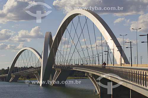  JK bridge over Paranoa Lake  - Brasilia city - Federal district - Brazil - august 2005 