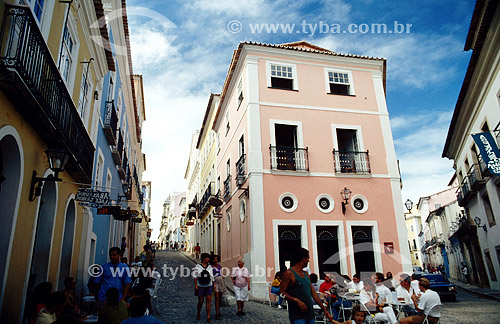  People at Pelourinho - historic center of Salvador city* - Bahia state - Brazil  * The city is a UNESCO World Heritage Site since 06-12-1985. 