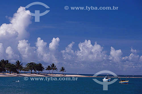  Beach in Caraiva - Porto Seguro* -  Southern coast of Bahia State - Brazil  * The Costa do Descobrimento (Discovery Coast site - Atlantic Forest Reserve) is a UNESCO World Heritage Site since 12-01-1999 and includes 23 areas of environmental protect 