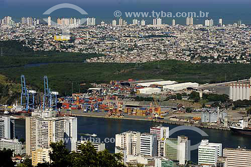  Vitoria Port with Vilha Velha city in the background - Espirito Santo state - Brasil - July - 2006 