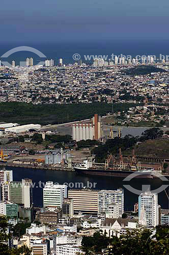  Vitoria Port with Vilha Velha city in the background - Espirito Santo state - Brasil - July - 2006 