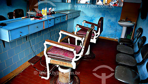  Barber Shop at Sao Luis city central market - Maranhao state - Brazil 