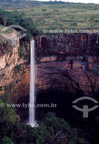  Waterfall in the Chapada dos Guimaraes - Mato Grosso State - Brazil 