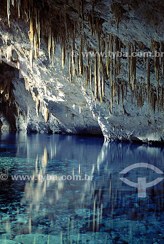  Stalactite - Gruta do Lago Azul (Blue Lake Grotto)* - Bonito city - Mato Grosso do Sul State - Brazil  *The grottos of the Blue Lake are National Historic Sites since 11-01-1978.  