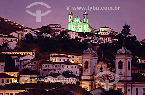  The city of Ouro Preto with 