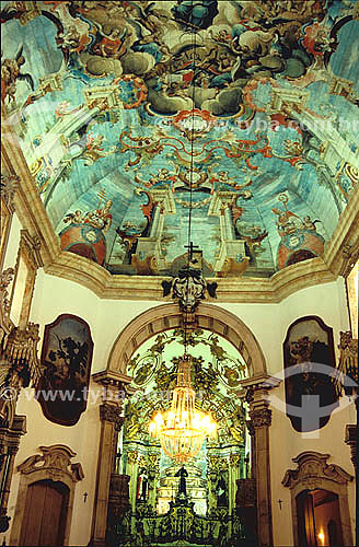  Painting  of the  lining nave of  Sao Francisco de Assis Church* by Manoel Athaide - Ouro Preto city - Minas Gerais state - Brazil  *The church is a National Historic Site since 04-06-1938. 