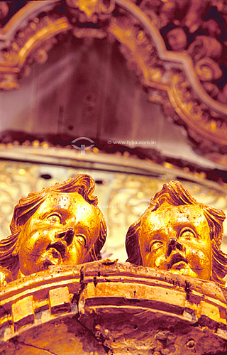  Angels image detail - Our Lady of Pilar Church* - Ouro Preto city - Minas Gerais state - Brazil  *The church is a National Historic Site since 08-09-1939. 