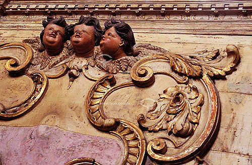  Sacred art inside a church of Ouro Preto city - Minas Gerais state - Brazil 