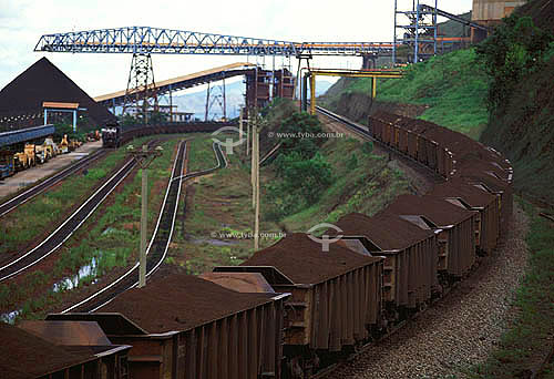  Rail transport of iron ore - Mariana city* - Minas Gerais State - Brazil  *The architectural and town planning joint of the city is National Historic Site since 05-14-1938, and the city is also National Monument since 07-06-1945. 