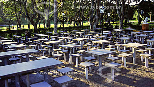  Rock tables and benches - Barigui Park - Curitiba  city - Parana state - Brazil - 2002 