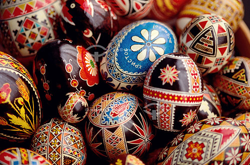  Painted eggs by ucranian descendants at Easter - Parana state - Brazil 