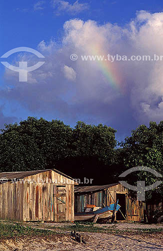  Wood houses - Superagui village - Parana state - Brazil 