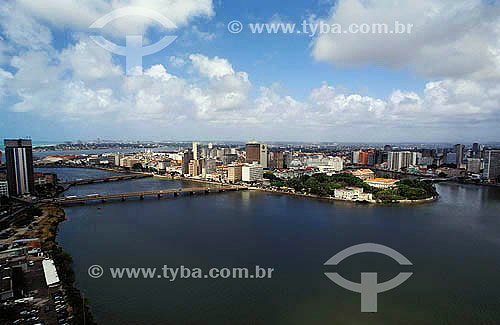  Aerial view of Beberibe river - Recife city - Pernambuco state - Brazil 