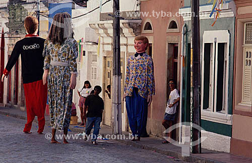  Gigantic puppets of the Carnival of Olinda city* - Pernambuco state - Brazil  * The citty is a UNESCO World Heritage Site since 17-12-1982 and its architectural and town planning joint is a National Historic Site since 19-04-1968. 
