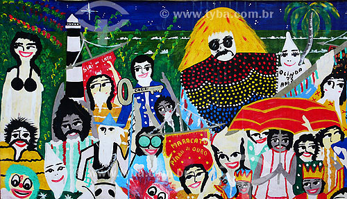  Culture, Popular Art, Mural - Olinda city - Pernambuco state - Brazil - 09/2007 