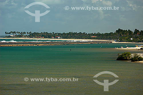  Beach, sea and coral reef at Muro Alto city - Pernambuco state coast - Brazil 