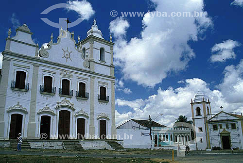  Two churches side by side - Sacred heart of Jesuas church  (1742) - Igarassu city - Pernambuco state - Brazil 