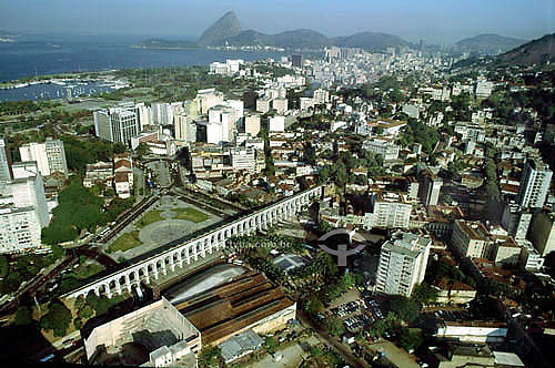  Aerial view of Rio de Janeiro city downtown, showing the 