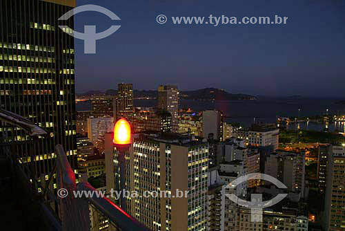  Buildings of downtown iluminated - Rio de Janeiro city - Rio de Janeiro state - Brazil - September 2006 