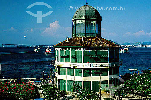  The Alba Mar Restaurant (*) on Praça XV de Novembro (XV of November Square) - center of Rio de Janeiro city - Rio de Janeiro state - Brazil  (*) The Alba Mar Restaurant is the only surviving tower of four towers which were part of the old 