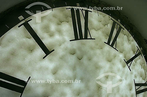  Detail of clock - Ilha Fiscal (Fiscal Island) (*) - Rio de Janeiro city - Rio de Janeiro state - Brazil - September 2005  (*) It was the site of the last royal ball ever to take place in Brazil, on November 9, 1889, only seven days before the Procla 