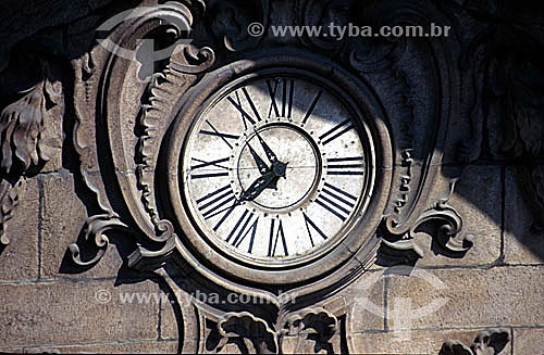 Architectural detail of the clock of the 