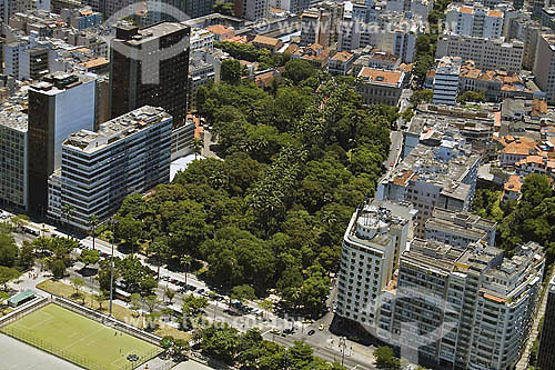  Aerial view of Flamengo Park, Republic Museums Garden and Catete neighbourhood on the background - Rio de Janeiro city - Rio de Janeiro state - Brazil 