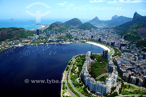  Aerial view of Botafogo cove with 