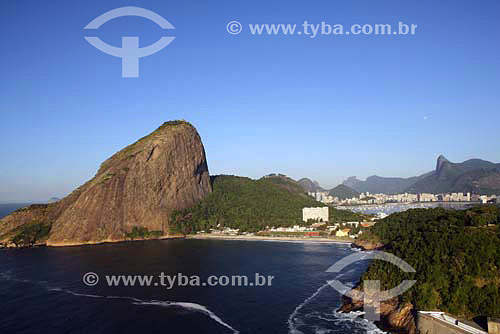  Aerial view of the Sugar Loaf (*) with South Zone in the backround - Rio de Janeiro city - Rio de Janeiro state - Brazil - July of 2006  *Commonly called Sugar Loaf Mountain, the entire rock formation also includes Urca Mountain and Sugar Loaf itsel 