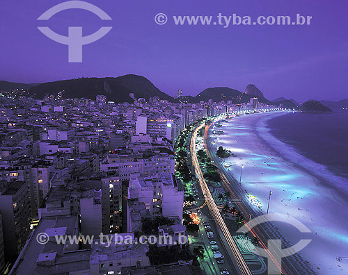  Late evening at Atlantic Avenue in Copacabana - Rio de Janeiro city - Rio de Janeiro state - Brazil 