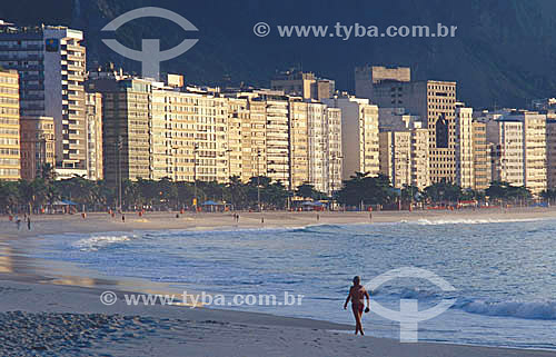  Copacabana Beach - man walking at the beach - Rio de Janeiro city - Rio de Janeiro state - Brazil 