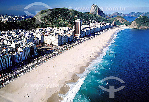  Aerial view of Copacabana Beach - Rio de Janeiro city - Rio de Janeiro state - Brazil 