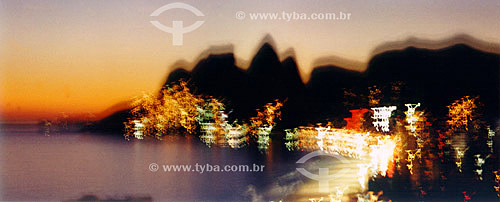  View of Ipanema Beach at sunset - Rio de Janeiro city - Rio de Janeiro state - Brazil 