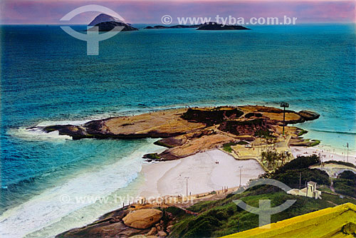  Rock of Arpoador with Cagarras Islands in the background - Rio de Janeiro city - Rio de Janeiro state - Brazil 