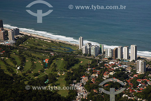  Aerial view of the Golf Club - Sao Conrado neighbourhood - Rio de Janeiro city - Rio de Janeiro state - Brazil 