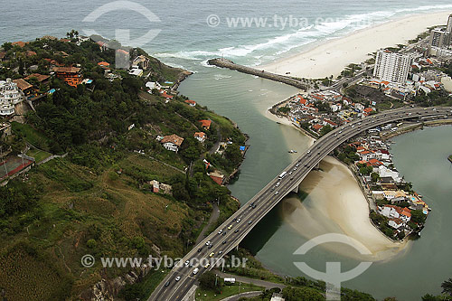  Aerial view of Barra channel - Barra da Tijuca neighbourhood - Rio de Janeiro city - Rio de Janeiro state - Brazil 