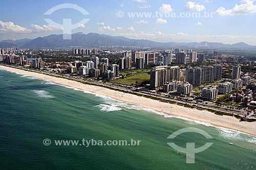  Aerial view of the Barra da Tijuca Beach - Rio de Janeiro city - Rio de Janeiro state - Brazil  