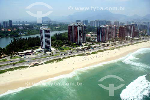  Aerial view of Barra da Tijuca Beach - Rio de Janeiro city - Rio de Janeiro state - Brazil - November 2006 