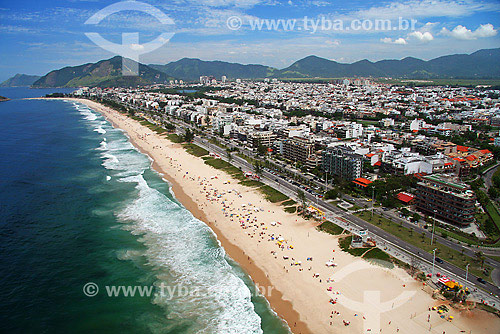  Aerial view of Recreio beach - Recreio dos Bandeirantes neighbourhood - Rio de Janeiro city - Rio de Janeiro state - Brazil 