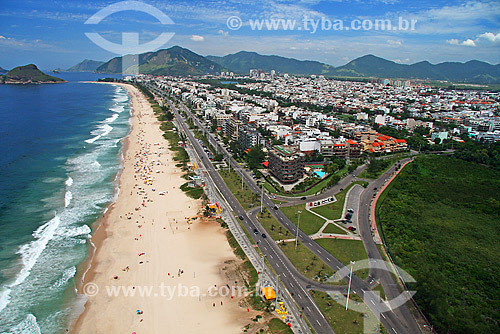  Aerial view of Recreio beach - Recreio dos Bandeirantes neighbourhood - Rio de Janeiro city - Rio de Janeiro state - Brazil 