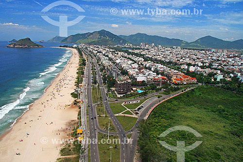  Aerial view of Recreio beach - Recreio dos Bandeirantes neighbourhood - Rio de Janeiro city - Rio de Janeiro state - Brazil 