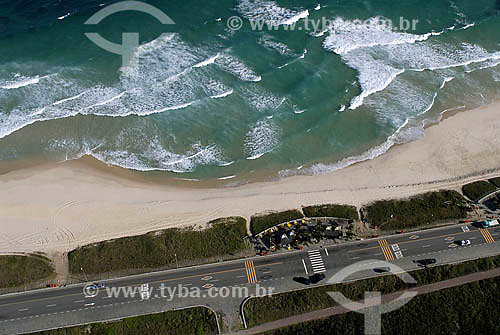  Aerial view of Reserva beach - Recreio dos Bandeirantes beach - Rio de Janeiro city - Rio de Janeiro state - Brazil 