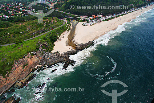  Aerial view of Macumba beach - Recreio dos Bandeirantes neighbourhood - Rio de Janeiro city - Rio de Janeiro state - Brazil 