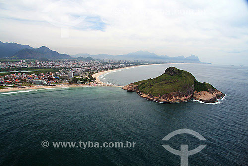  Aerial view of part of Macumba beach - Recreio dos Bandeirantes neighbourhood - Rio de Janeiro city - Rio de Janeiro state - Brazil 